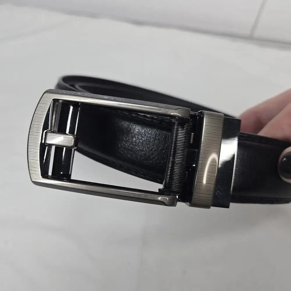 Comfort Click Belt Mens 44 Black Adjustable Ratchet Track Business Career Work